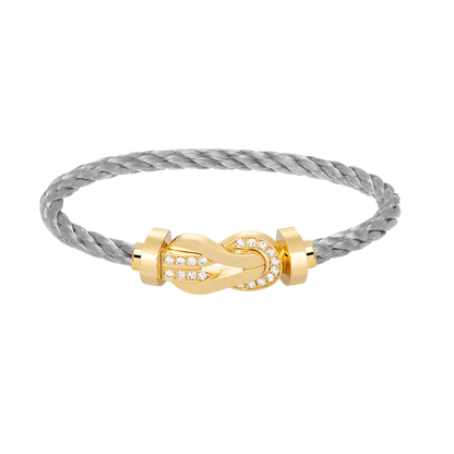 [Spark]CHANCE LARGE 8 FIGURE BUCKLE HALF DIAMOND BRACELET GOLD