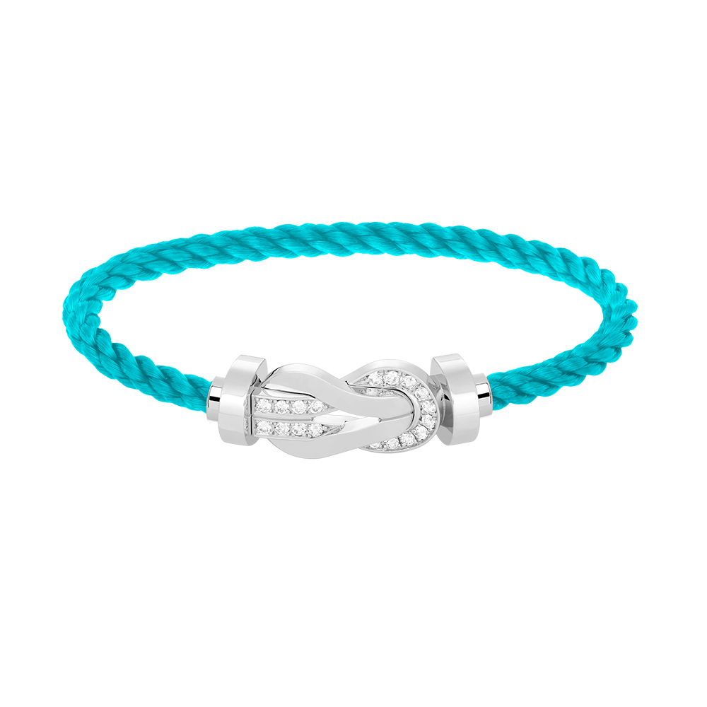 [Spark]CHANCE LARGE 8 FIGURE BUCKLE HALF DIAMOND BRACELET SILVER