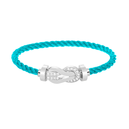 [Spark]CHANCE LARGE 8 FIGURE BUCKLE HALF DIAMOND BRACELET SILVER