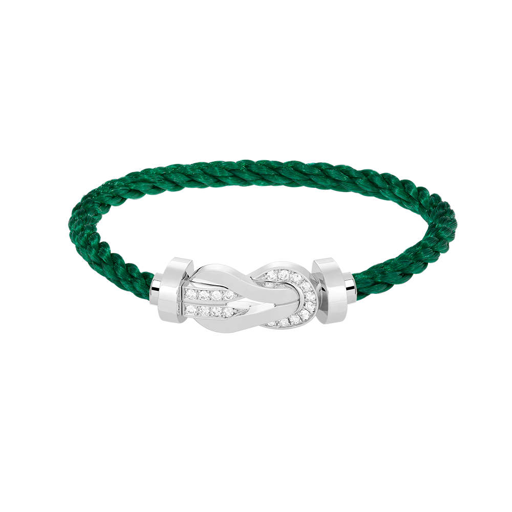 [Spark]CHANCE LARGE 8 FIGURE BUCKLE HALF DIAMOND BRACELET SILVER