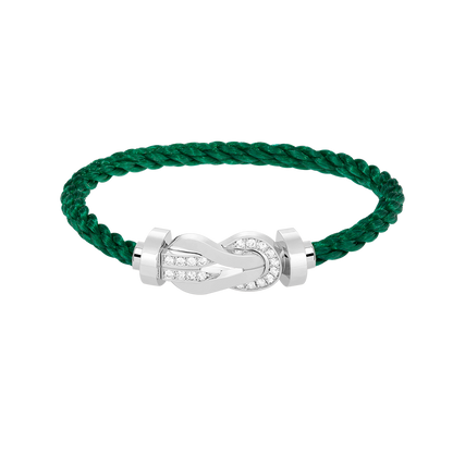 [Spark]CHANCE LARGE 8 FIGURE BUCKLE HALF DIAMOND BRACELET SILVER