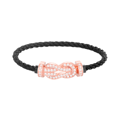 [Spark]CHANCE LARGE 8 FIGURE BUCKLE FULL DIAMOND BRACELET Spark GOLD