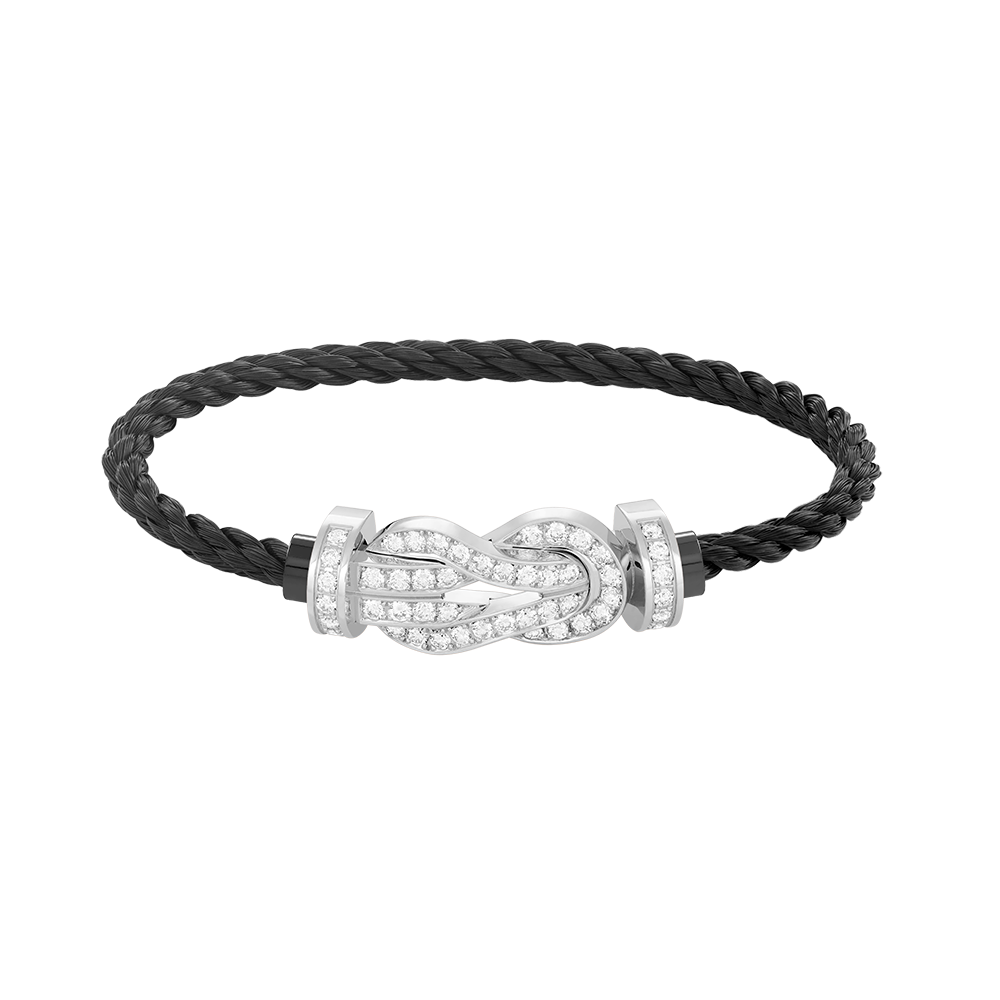 [Spark]CHANCE LARGE 8 FIGURE BUCKLE FULL DIAMOND BRACELET SILVER