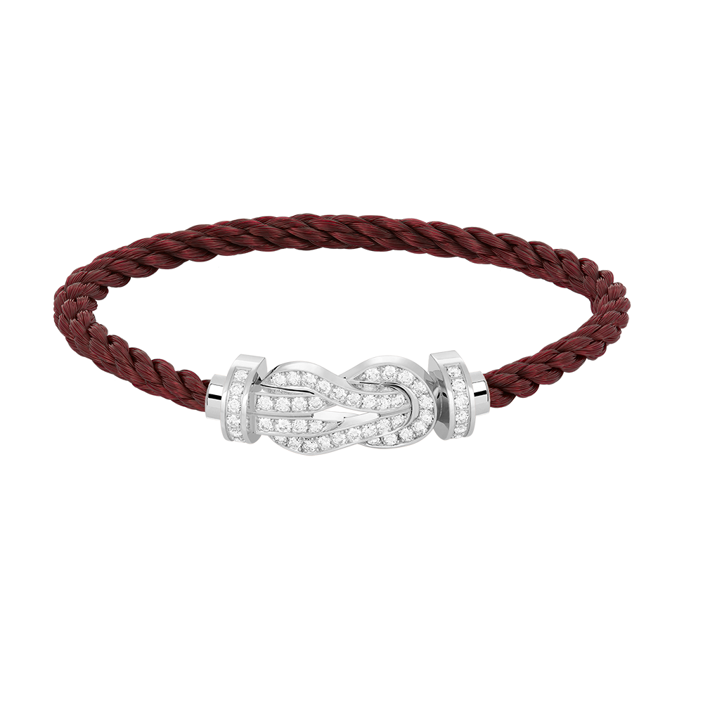 [Spark]CHANCE LARGE 8 FIGURE BUCKLE FULL DIAMOND BRACELET SILVER