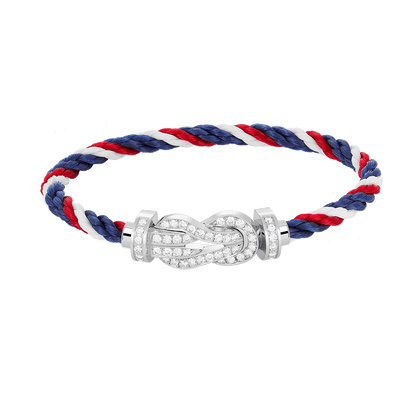 [Spark]CHANCE LARGE 8 FIGURE BUCKLE FULL DIAMOND BRACELET SILVER