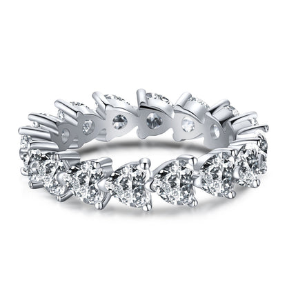 [Tonmkive Jewelry]0.25 Carat Radiant Romance Heart Cut Lover Ring