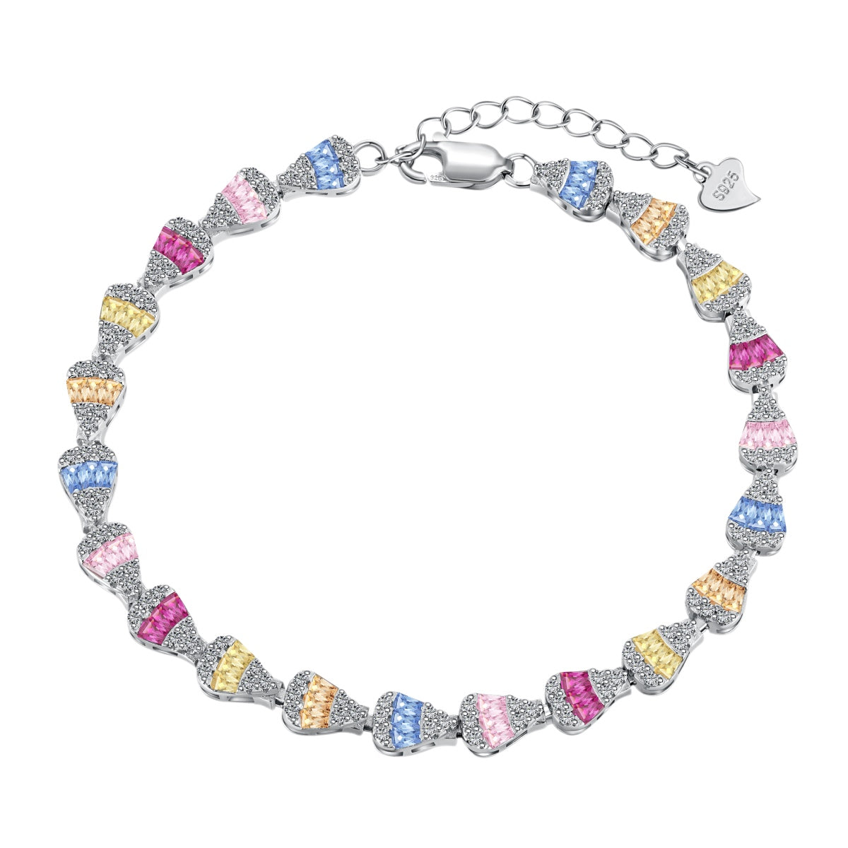 [Tonmkive Jewelry]Radiant Water Drop Shape Daily Bracelet
