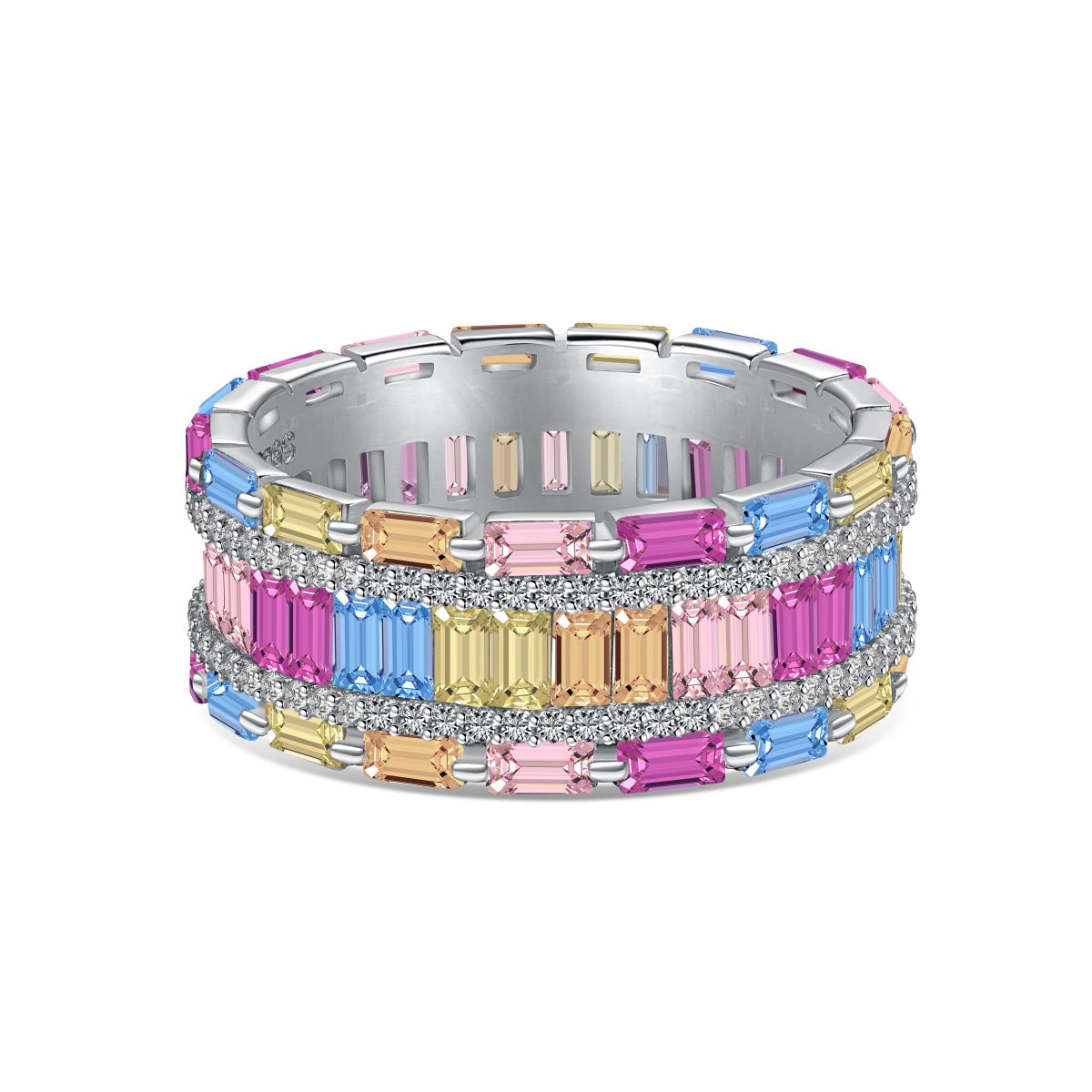 [Tonmkive Jewelry]Dazzling Colorful Radiant Cut Party Ring