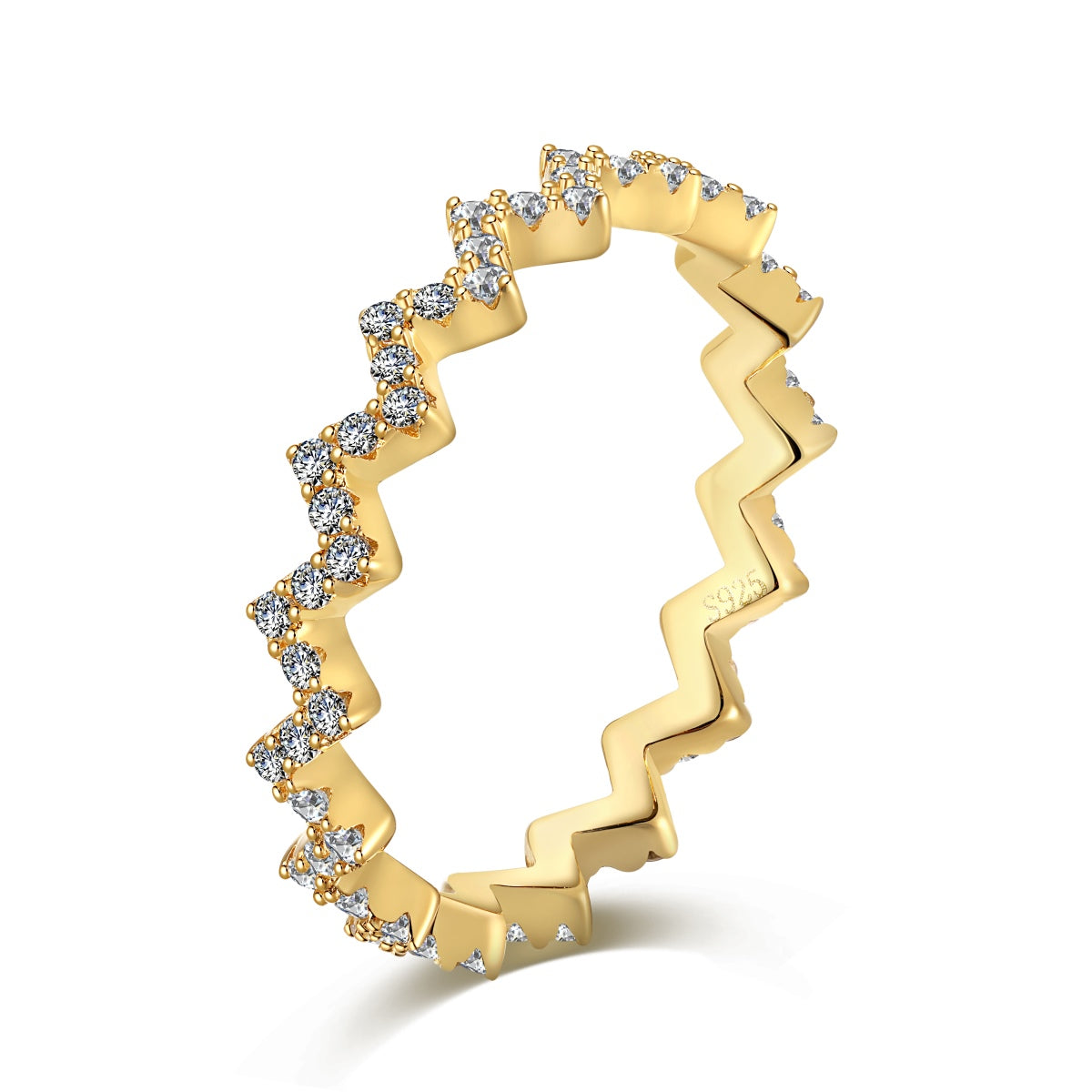 [Tonmkive Jewelry]Delicate Enchanting Wave Shape Daily Ring
