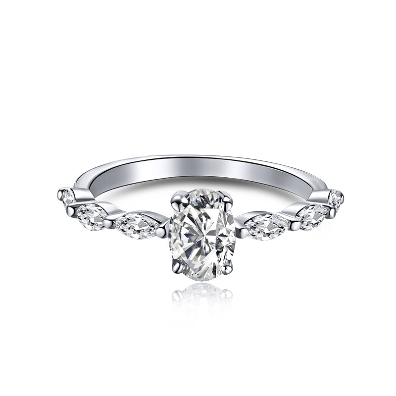 [Tonmkive Jewelry]0.75 Carat Luxurious Vibrant Elongated Cushion Cut Daily Ring