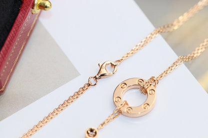 [Spark]LOVE NECKLACE ADJUSTABLE Spark GOLD 2 DIAMOND