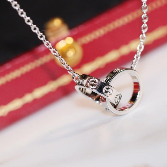 [Spark]LOVE NECKLACE PINK GOLD AND SILVER