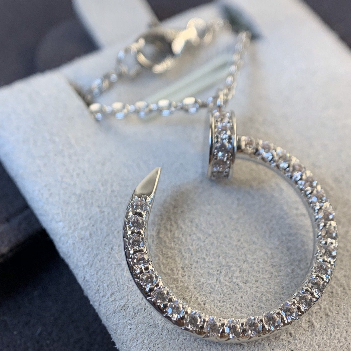 [Spark]JUSTE NECKLACE SILVER DIAMONDS