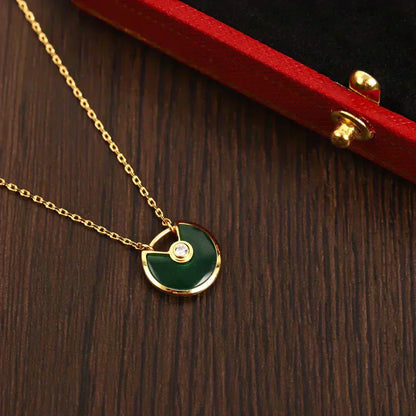 [Spark]AMULETTE GOLD MALACHITE NECKLACE