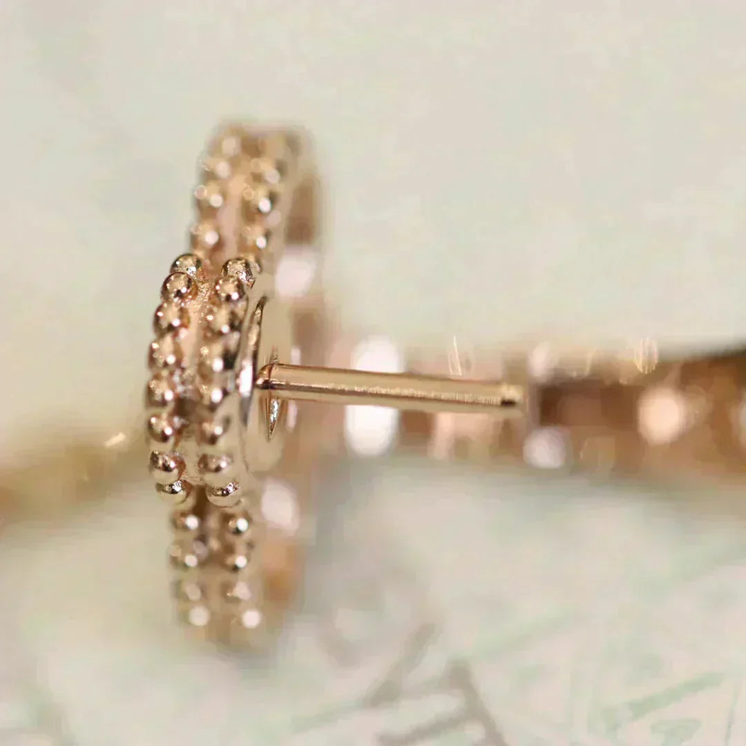 [Spark]CLOVER MEDIUM 1 MOTIFS FUll DIAMOND EARRINGS