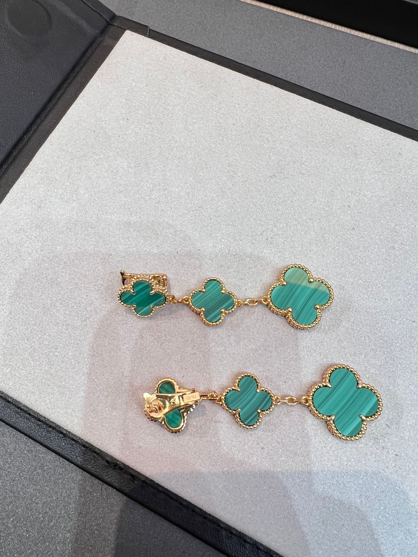 [Spark]CLOVER MALACHITE 3 MOTIFS GOLD