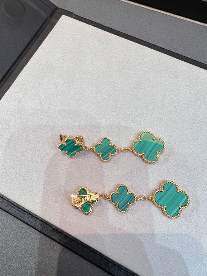 [Spark]CLOVER MALACHITE 3 MOTIFS GOLD