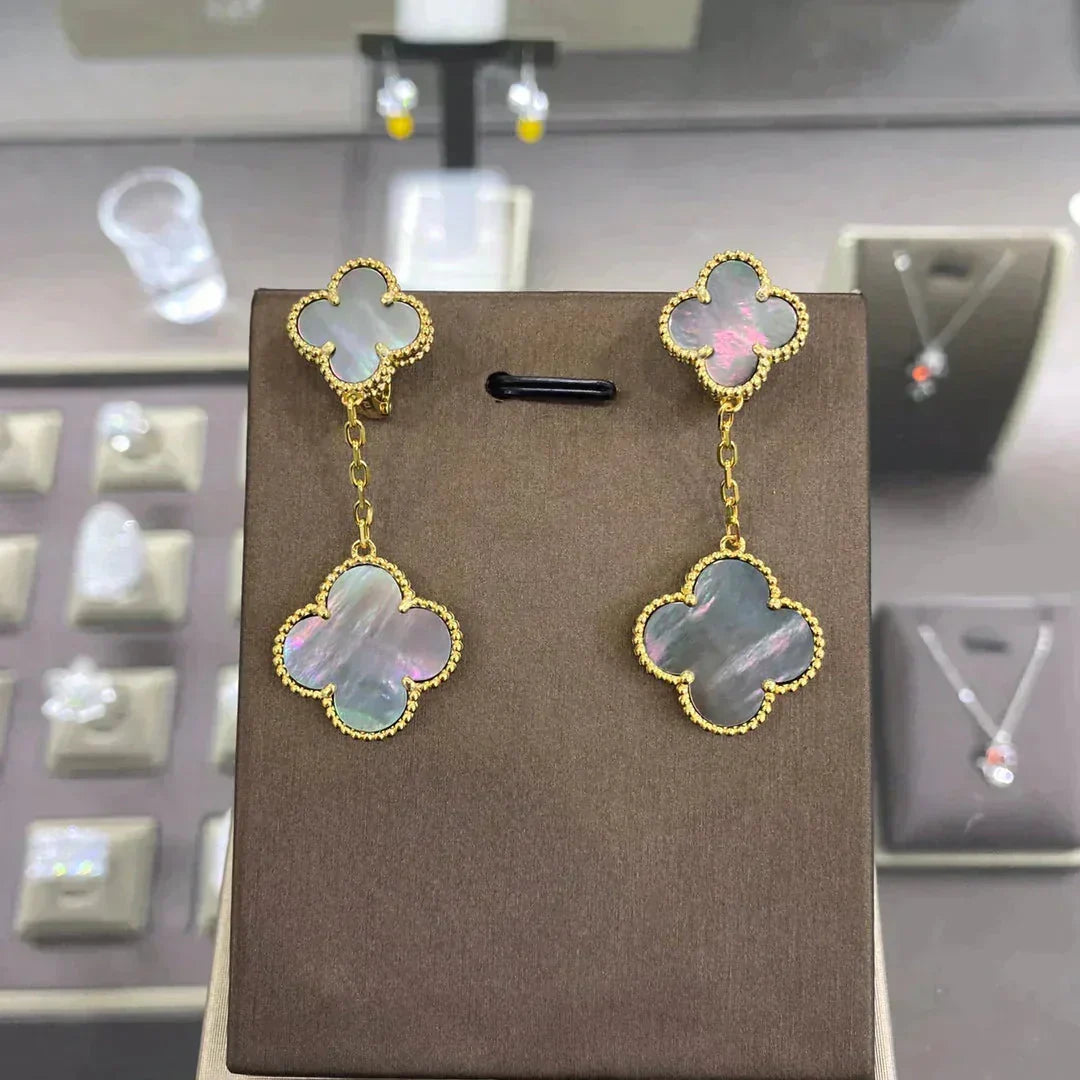 [Spark]CLOVER 2 MOTIFS  EARRINGS (MULTIPLE CHOICESC