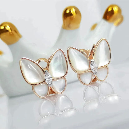 [Spark]BUTTERFLY MOP DIAMOND EARRINGS