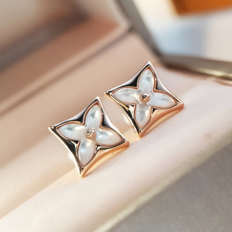 [Spark]STAR MOP PINK GOLD EARRINGS