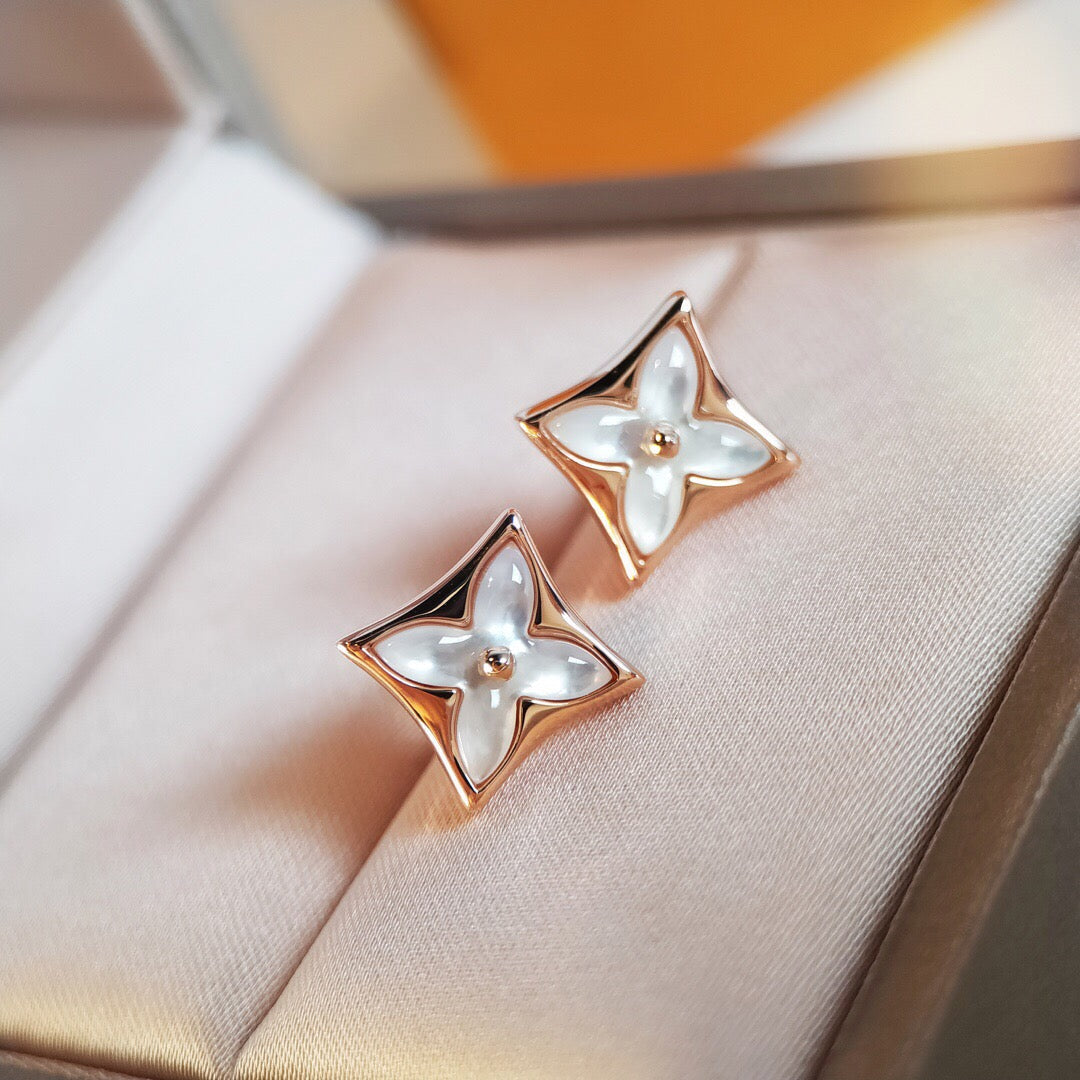 [Spark]STAR MOP PINK GOLD EARRINGS