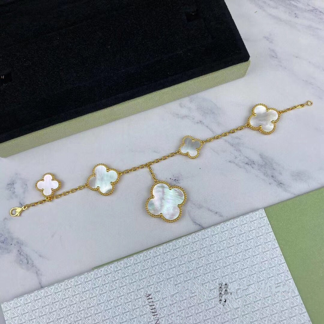 [Spark]MAGIC CLOVER MOP GOLD BRACELET 5 MOTIFS