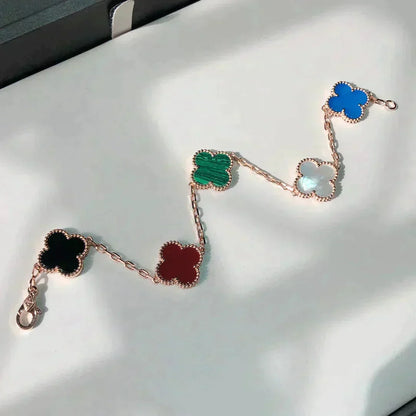 [Spark]CLOVER 5 MOTIFS MULTICOLOR BRACELET