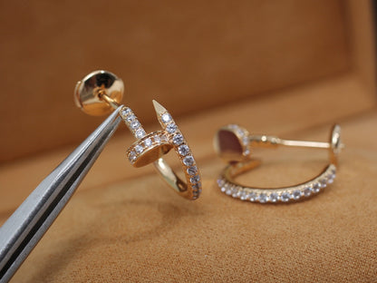 [Spark]JUSTE EARRINGS 12.75MM PINK GOLD DIAMOND