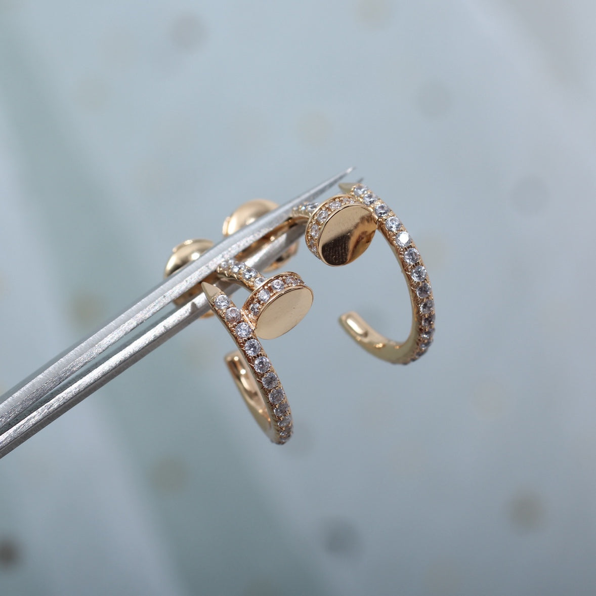 [Spark]JUSTE EARRINGS 12.75MM PINK GOLD DIAMOND