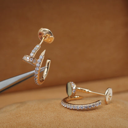[Spark]JUSTE EARRINGS 12.75MM PINK GOLD DIAMOND