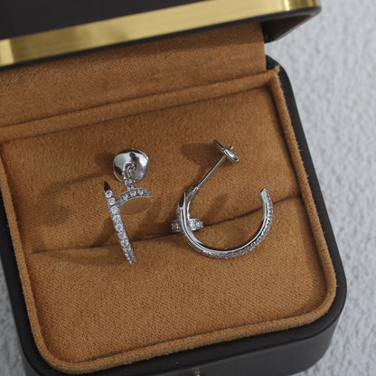[Spark]JUSTE EARRINGS 12.75MM SILVER DIAMOND