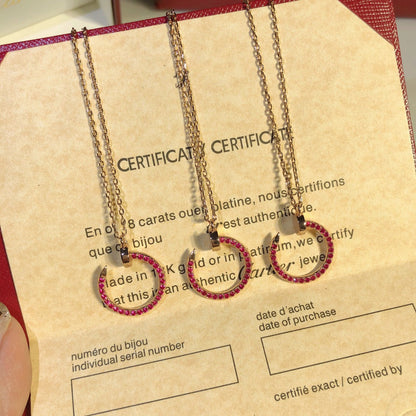[Spark]JUSTE NECKLACE GOLD RED DIAMONDS