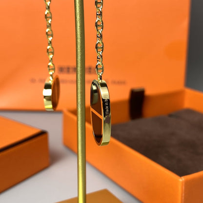 [Spark]CHAINE VERSO BLACK CERAMIC EARRINGS