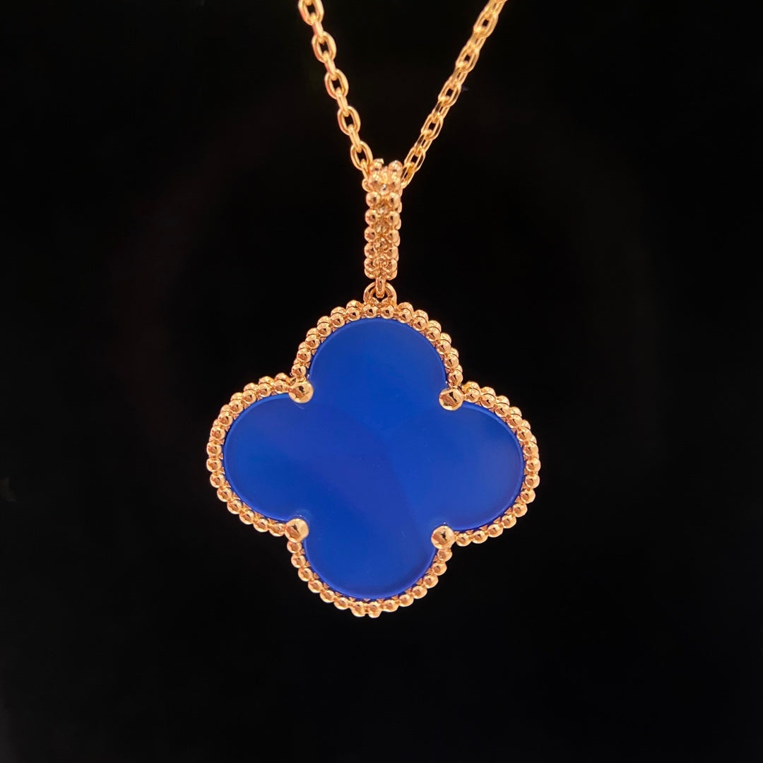 [Spark]CLOVER 25MM NECKLACE TURQUOISE Spark GOLD