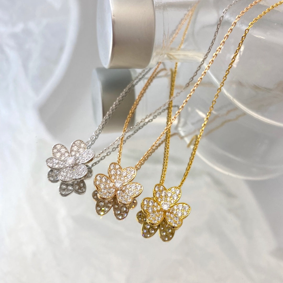 [Spark]FLOWER DIAMOND NECKLACE