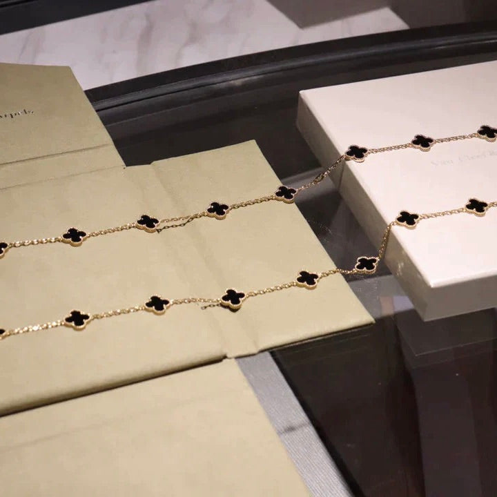 [Spark]CLOVER 20 MOTIFS ONYX NECKLACE
