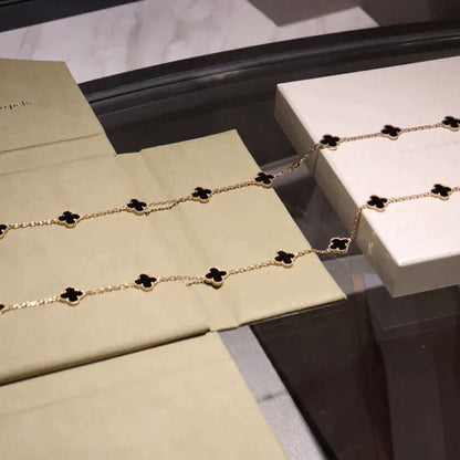 [Spark]CLOVER 20 MOTIFS ONYX NECKLACE