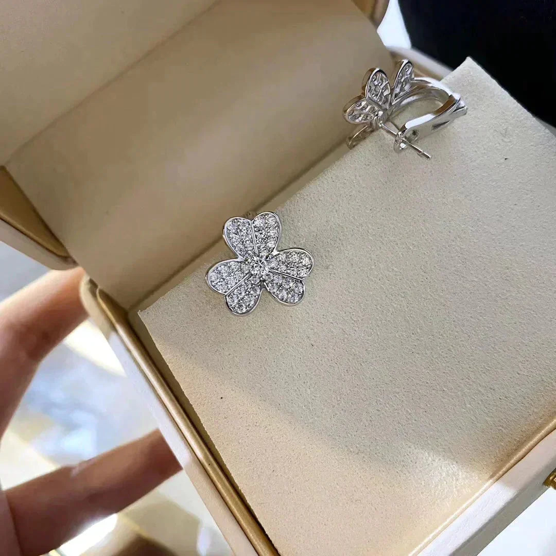 [Spark]CLOVER COMOS DIAMOND EARRINGS SILVER