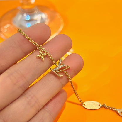 [Spark]LOGO STAR MOTIF GOLD BRACELET