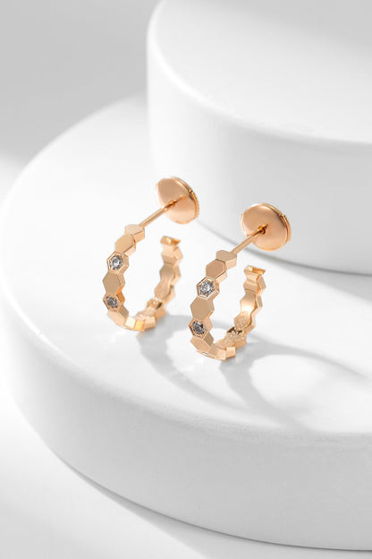 [Spark]BEE LOVE DIAMOND HOOP EARRINGS