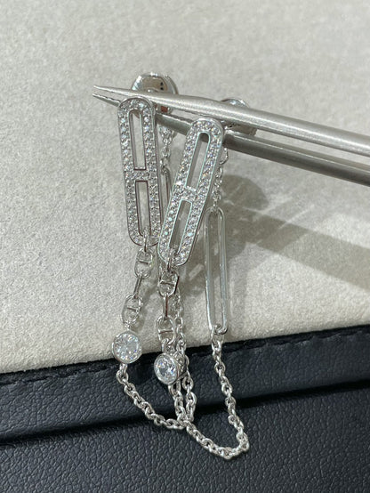 [Spark]CHAINE CHAOS DIAMOND DROP EARRINGS