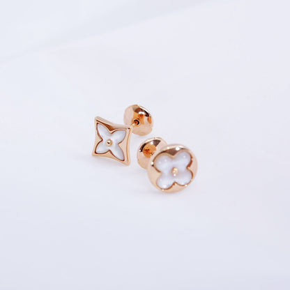 [Spark]STAR AND SUN PINK GOLD MOP STUD EARRINGS