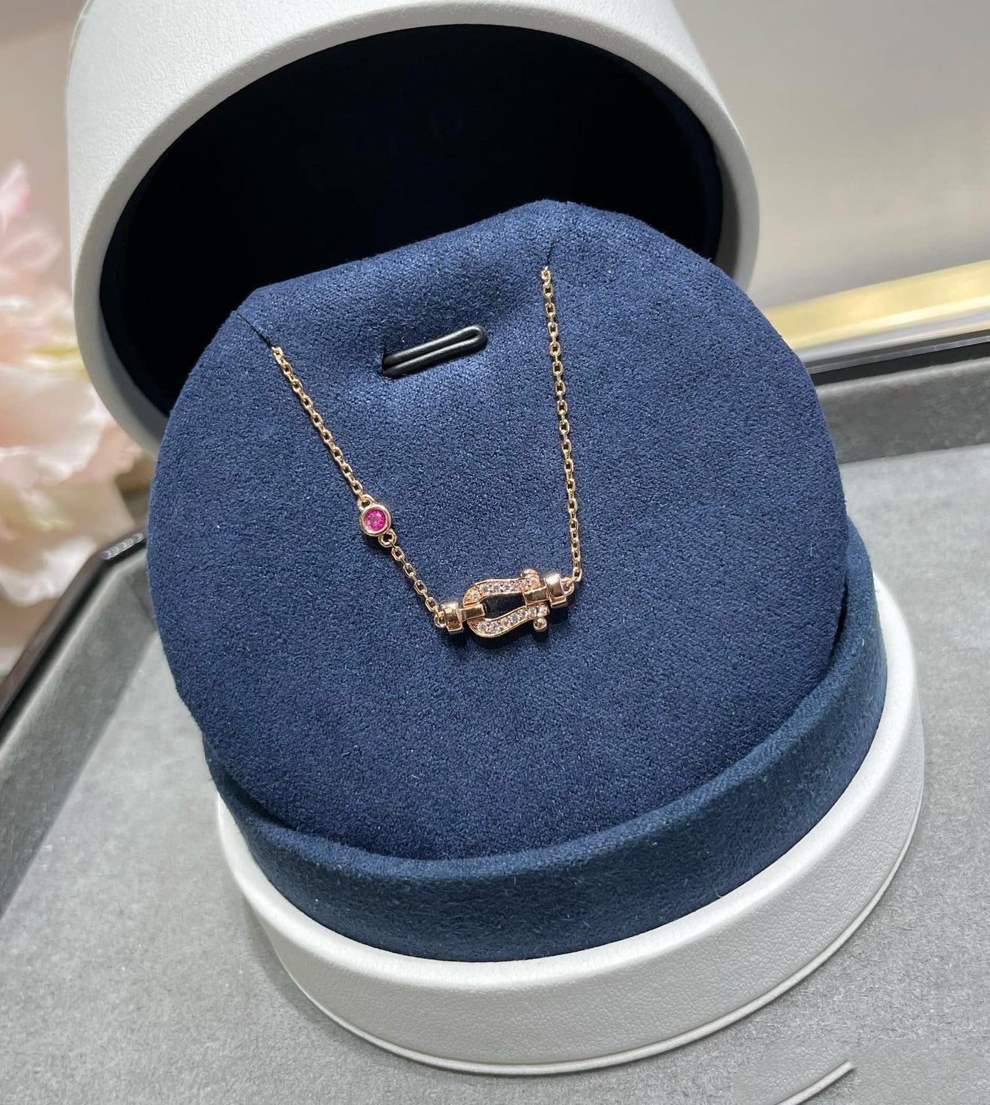 [Spark]FORCE 10 DIAMOND CHAIN LINK PINK GOLD BRACELET