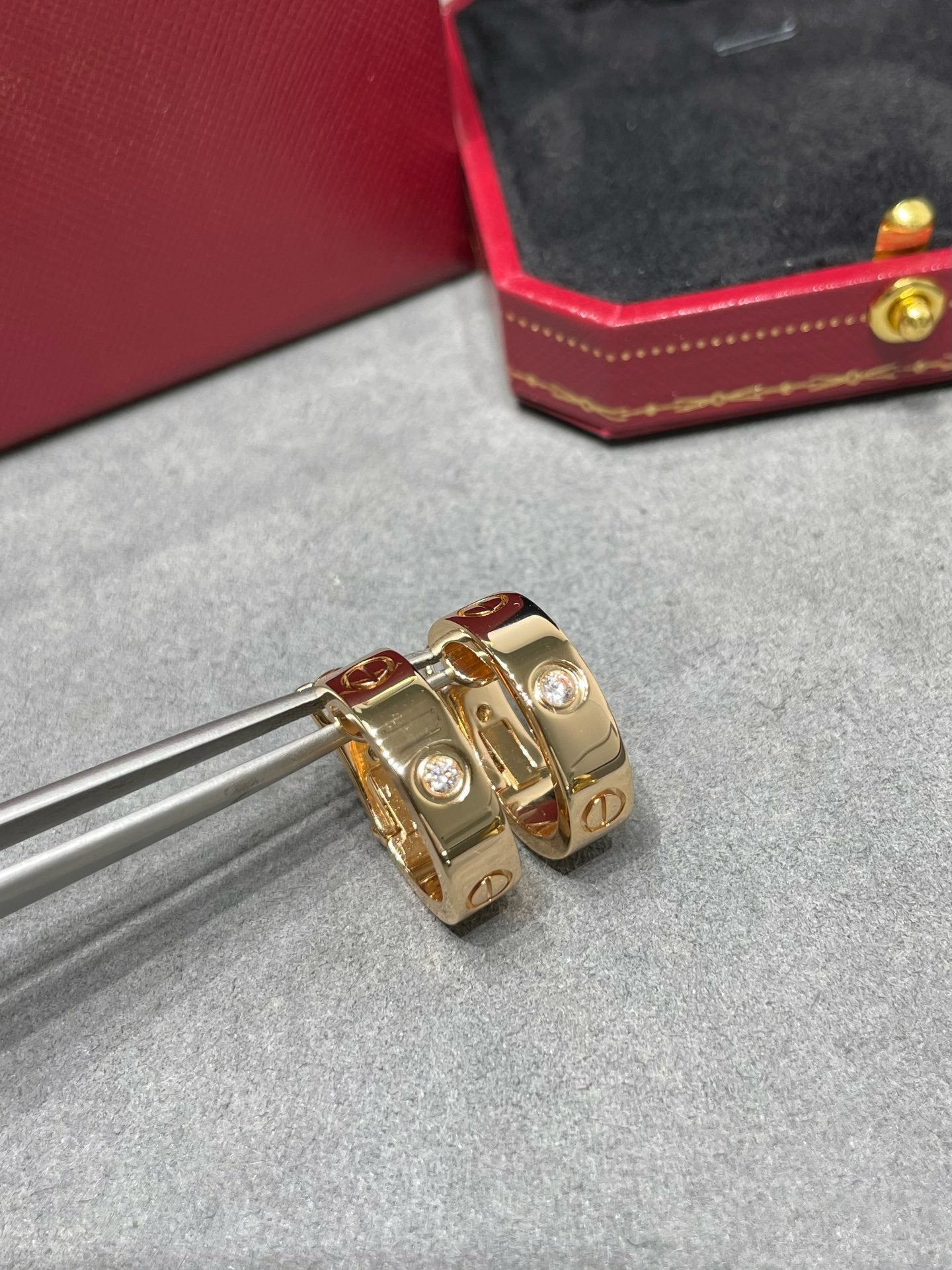 [Spark]LOVE 5.5MM 1 DIAMOND EARRINGS