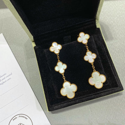 [Spark]CLOVER MOP 3 MOTIFS GOLD EARRINGS