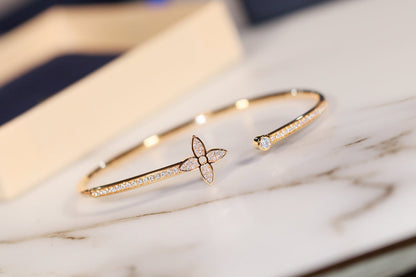[Spark]IDYLLE GOLD OPEN BRACELET DIAMOND PAVED