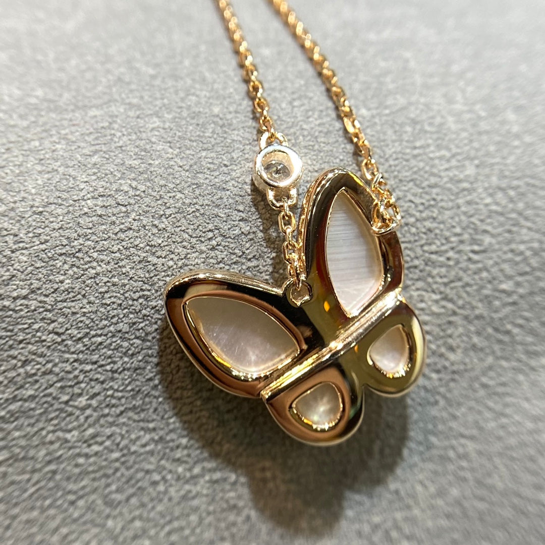 [Spark]BUTTERFLY MOP DIAMOND NECKLACE