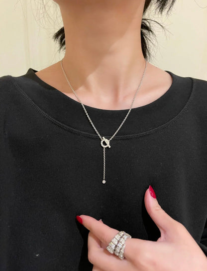 [Spark]FINESSE SILVER DIAMOND NECKLACE
