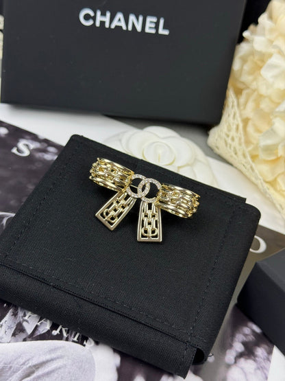 [Spark]25K Hollow Bow Brooch