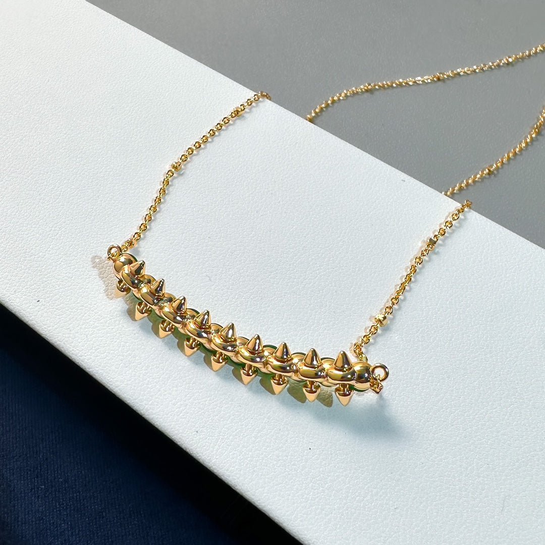 [Spark]New Arrival: Green Bead Rivet Necklace